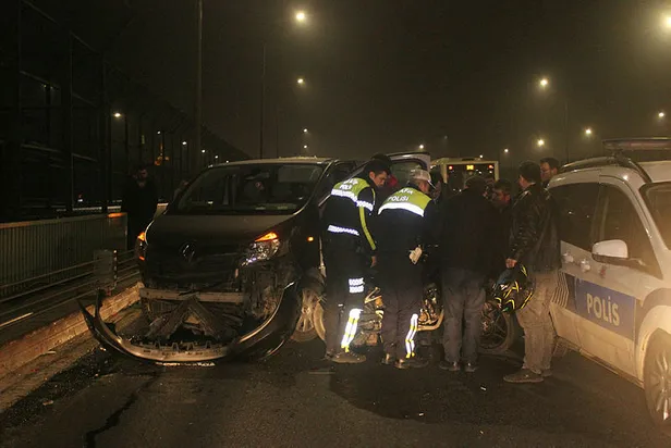 Haliç Köprüsü'nde zincirleme kaza! 4 kişi yaralandı-1