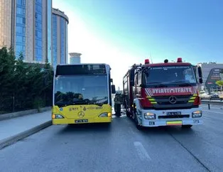 Kadıköy’de İETT otobüsünde yangın çıktı