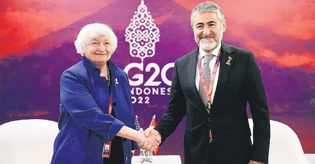 G20 toplantısında birçok görüşme yapan Hazine ve Maliye Bakanı Nureddin Nebati Yellen ile de bir araya geldi