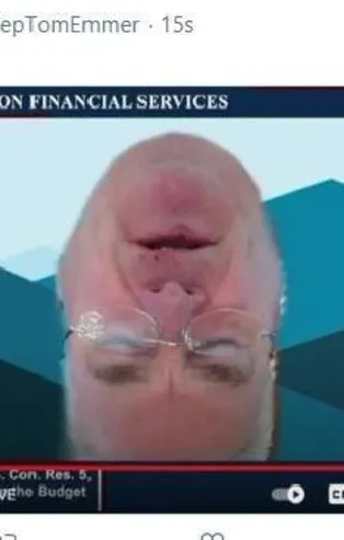 ABD'de bir filtre kazası daha! Kedi olan avukattan sonra ‘baş aşağı’ dönen Meclis üyesi Tom Emmer da sosyal medyada viral oldu