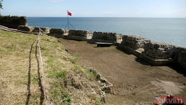 Trabzon'da 13. yüzyıldan kalma Akçakale Kalesi'nin kalıntıları deniz dibinden çıkarılıyor - 19