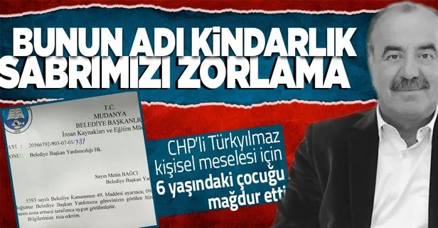 Böyle kindarlık görülmedi! CHP’li Hayri Türkyılmaz arkadaşının oğlunu belediye kreşine almadı
