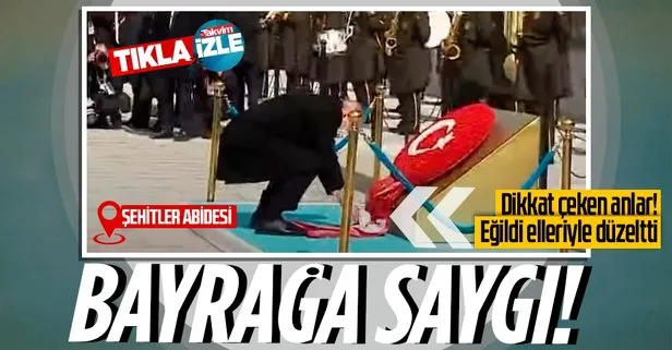 Başkan Erdoğan Atatürk Anıtı’na çelenk bıraktı! Dikkat çeken anlar