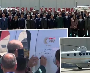 Başkan Erdoğan, yangın söndürme uçağı teslim törenine katıldı