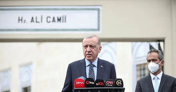 Başkan Erdoğan, cuma namazını Hz. Ali Camisi'nde kıldı