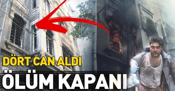 Beyoğlu’nda tarihi binada çıkan yangında demir parmaklıklar yüzünden 4 kişi hayatını kaybetti