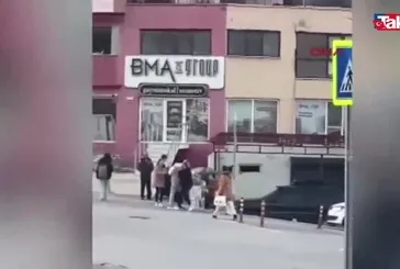 Kadınların yumruklu kavgası kamerada
