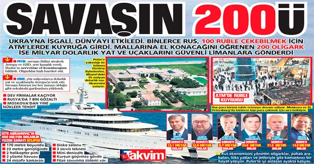 Rusya-Ukrayna savaşı oligarkları vurdu! Mallarına el konacağını öğrenenler yat ve uçaklarını güvenli limanlara gönderdi