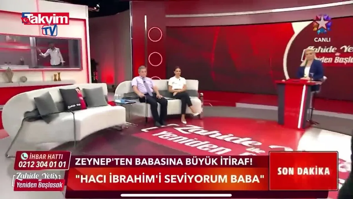 Canlı yayında kızına saldırdı! İşte o anlar