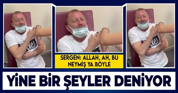 Sergen Yalçın aşı vurdururken mizah yaptı