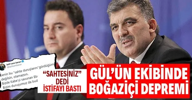 Abdullah Gül’ün ekibinde ’Boğaziçi’ istifası! Latif Cem Baran’dan Ali Babacan’a sahte duruş tepkisi