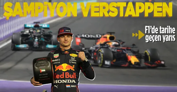 Son dakika: Formula 1'de Max Verstappen dünya şampiyonu oldu! F1'de tarihi yarış! Latifi'nin kazası Hamilton'ı bitirdi