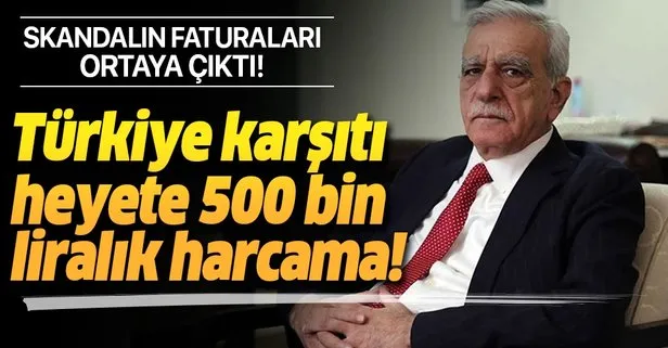 Skandalın faturaları ortaya çıktı! Ahmet Türk, Türkiye karşıtı heyetlere belediye bütçesinden 500 bin lira harcadı!