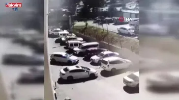 Kalp krizi geçiren sürücü hastane otoparkında 7 araca çarptı: O anlar kamerada