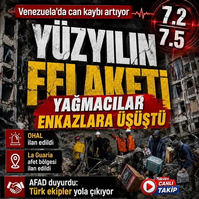 CANLI | Venezuela’da peş peşe 7,5 ve 7,2 büyüklüğünde iki büyük deprem! Son 125 yılın en güçlüsü: Can kaybı artıyor | AFAD yola çıkıyor