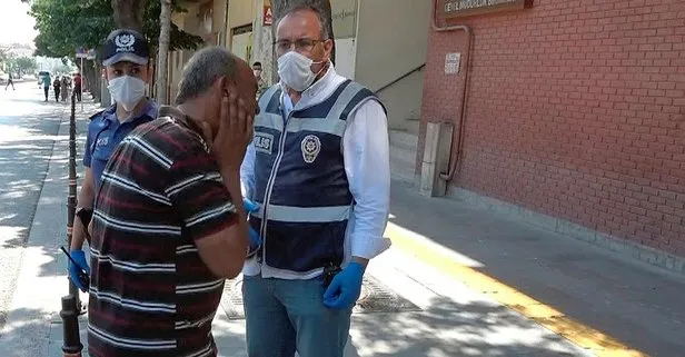 Konya’da maskesiz yakalanan kişi ceza kesilince kendisini tokatladı