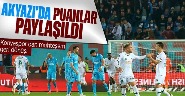 Trabzonspor evinde ağırladığı Konyaspor ile puanları paylaştı