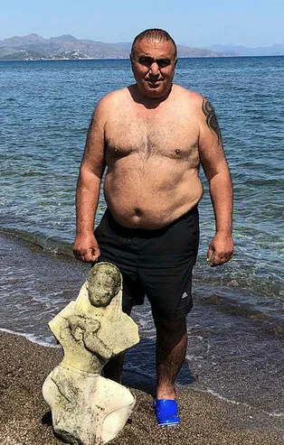 Muğla'da denizden çıkan heykel hayrete düşürdü! Sırrı ortaya çıktı