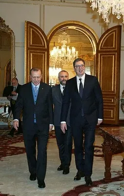 Cumhurbaşkanı Erdoğan Vucic'i kabul etti