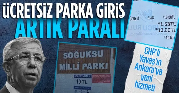 CHP’li Yavaş’ın Ankara’ya yeni hizmeti: Ücretsiz olan Soğuksu Milli Parkı’na girişler 10 TL oldu
