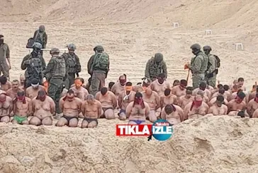 Katil İsrail onlarca Filistinli sivil erkeği soyup gözünü bağladılar!