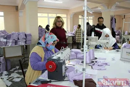 Amasya’da düğün salonu tekstil atölyesi oldu: Şalvar dikiyordu, şimdi 150 kişiye istihdam planı kuruyor