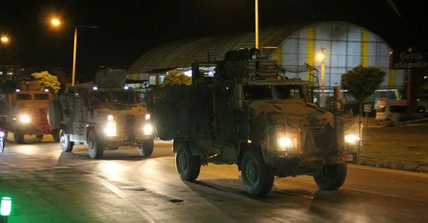 Son dakika: Suriye sınırına askeri sevkiyat