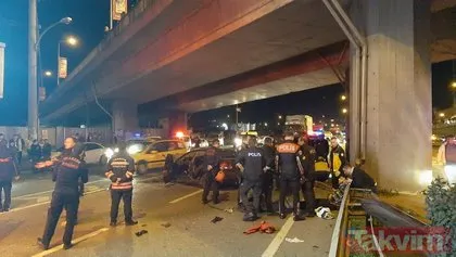 Trabzon’da feci kaza! Otomobil viyadük ayağına çarptı; 2 ölü, 3 yaralı