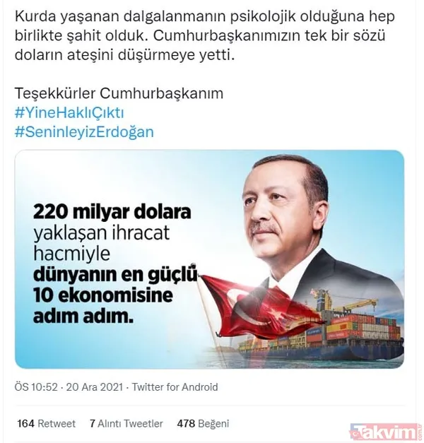 Spekülatif kur atışı ve manipülatif saldırılar nafile! Sosyal medyada tam destek: #YineHaklıÇıktı, #SeninleyizErdoğan - 12