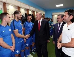 Başkan Erdoğan, Rize'de maç izledi
