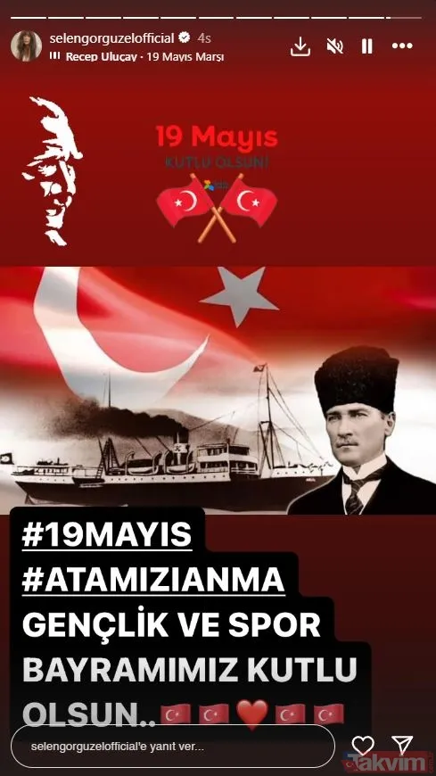 Ünlü isimlerden 19 Mayıs Atatürk'ü Anma, Gençlik ve Spor Bayramı paylaşımları! Müge Anlı, Emre Altuğ, Melis Sezen, Mine Tugay... - 8