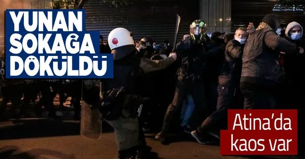 Yunanistan karıştı! Atina’da halk polis şiddetine karşı sokaklara döküldü