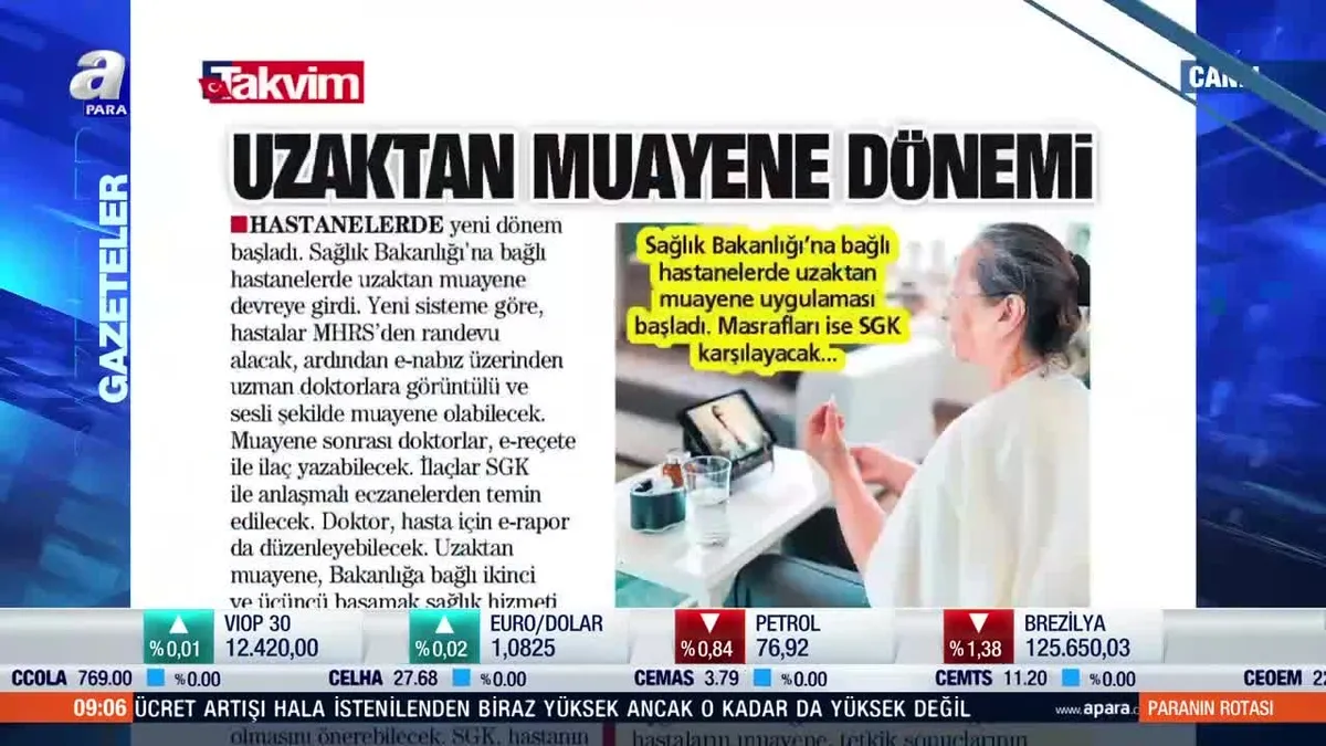 Uzaktan muayene dönemi!