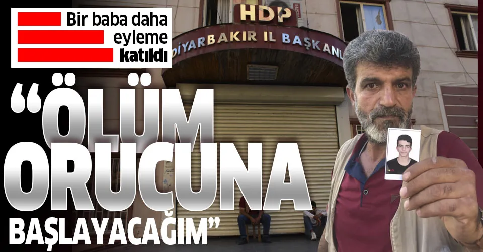 HDP'nin Diyarbakır İl Binası önünde başlayan eyleme bir baba da katıldı!