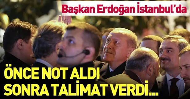 Başkan Erdoğan, kendisini bekleyen vatandaşlarla sohbet etti