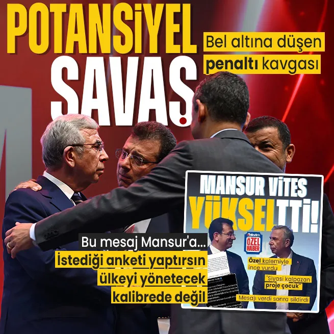 CHPde penaltı kavgası şiddetlendi! Ekremcilerden Mansur Yavaşa olay mesaj: İstediği anketi yaptırsın ülkeyi yönetecek potansiyeli yok
