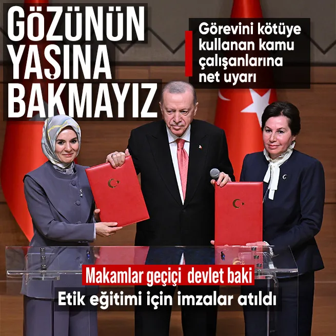 Başkan Erdoğandan Etik Eğiticisi Yetiştirilmesi İşbirliği Protokolü İmza Töreninde önemli açıklamalar