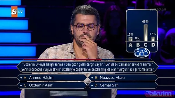 Kim Milyoner Olmak İster'de seyirciye güvendi yarışmadan elendi! Geceye damga vuran o soruyu kimse bilemedi! - 8