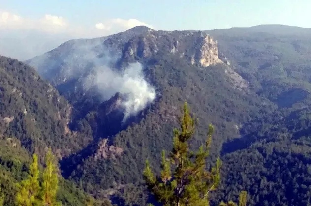 Amanos Dağları'nda orman yangını