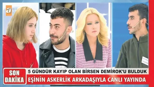 Emirhan Demirok, Müge Anlı’ya geldi! Eşi Birsen’in asker arkadaşı Halil’le kaçtığını öğrendi!-1