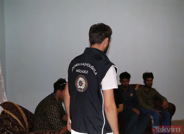 Van'da apartmanda 1'i çocuk 16 kaçak göçmen yakalandı - 8