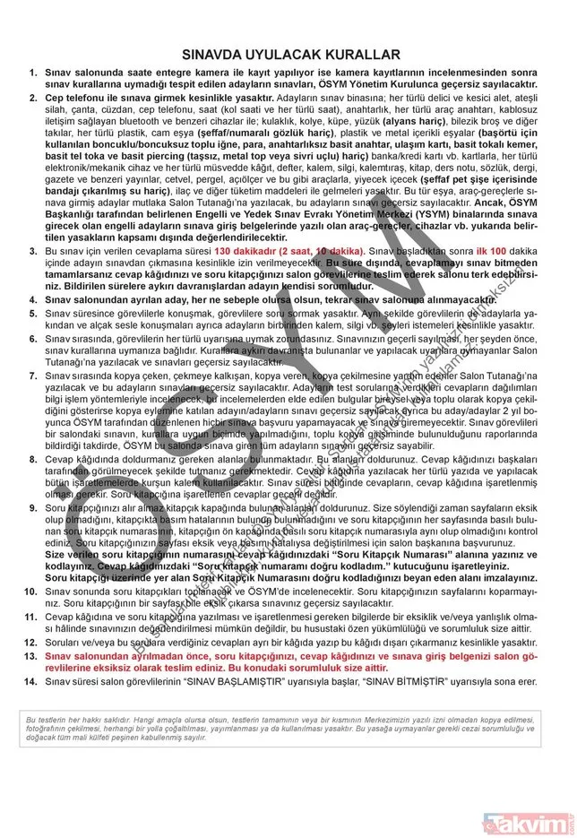 2021 KPSS soru kitapçığı ve cevap anahtarı | A Grubu ve Öğretmenlik (GY-GK- Eğitim Bilimleri) soruları