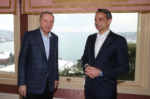 Başkan Erdoğan'ın Miçotakis'i kabulü Yunanistan basınında: Buzlar kırıldı!