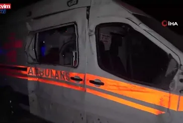 Elazığ’da ambulans şarampole uçtu: 2 yaralı