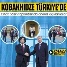 Başkan Erdoğan ve Gürcistan Başbakanı Irakli Kobakhidze ortak basın toplantısında önemli açıklamalarda bulunuyor