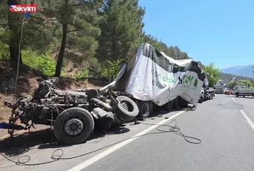 Pozantı'da 3 tırlı kaza: 1 ölü