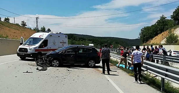 Kastamonu’da korkunç kaza! Otomobil bariyerlere girdi