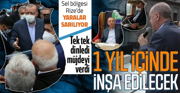 Başkan Erdoğan sel bölgesinde