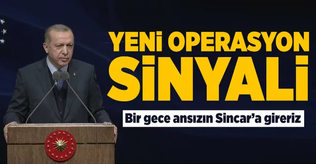 Erdoğan: Bir gece ansızın Sincar'a gireriz