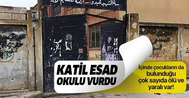 Esad rejimi İdlib'de okula saldırdı!